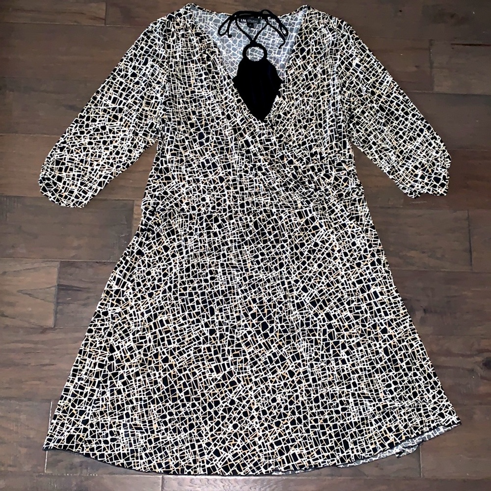 3/4 Sleeve Wrap Dress
